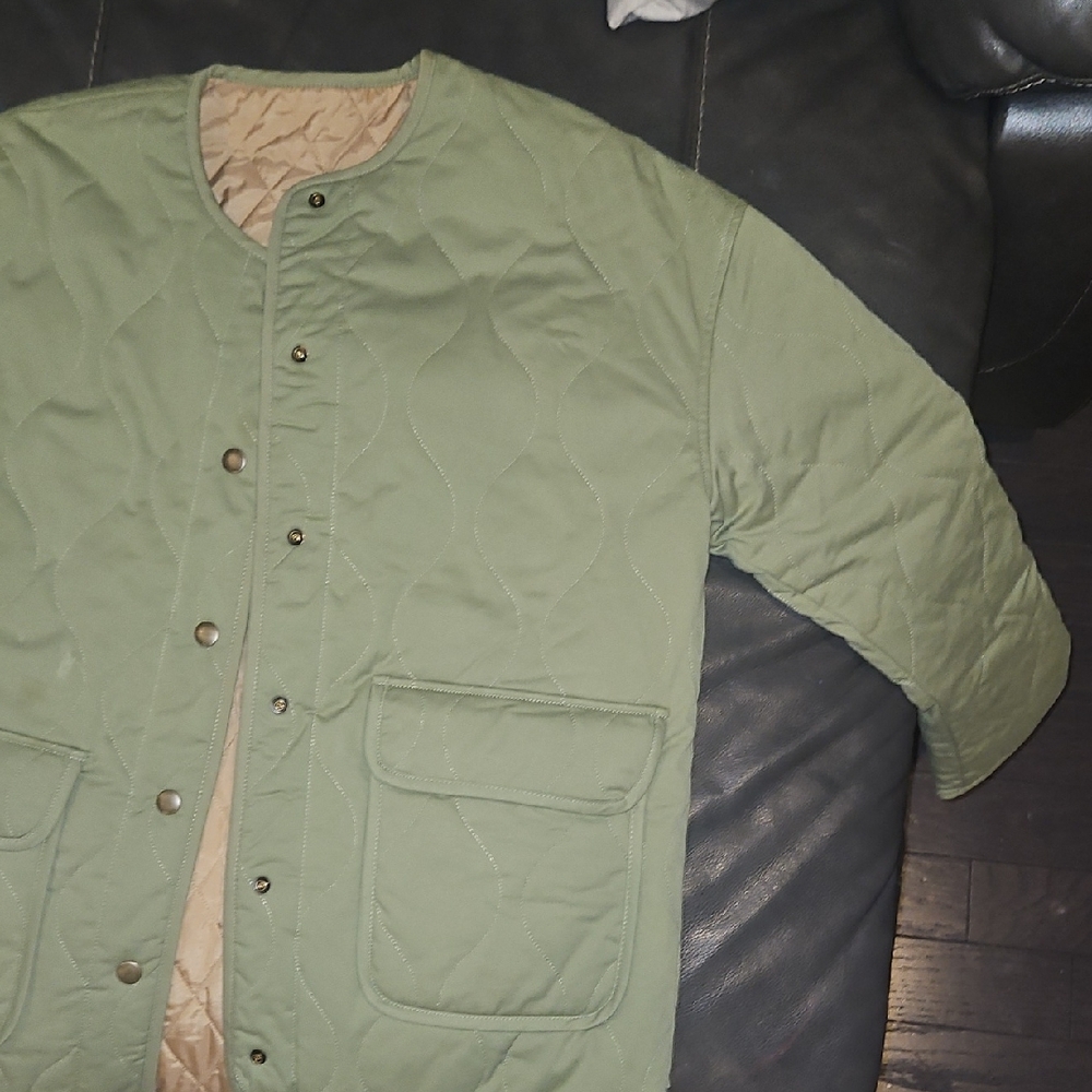Sezane Farel Jacket Kaki Clair - Picture 5 of 8